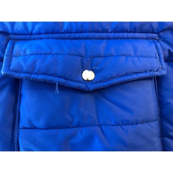Vintage 1970’s Puffer Jacket Swingster Michelin Arctic Blue w/Yellow Mens Large - Picture 7 of 12